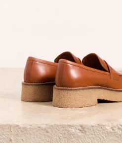 Femme Mellow Yellow Derbies, Mocassins-Mocassins cuir Biloba