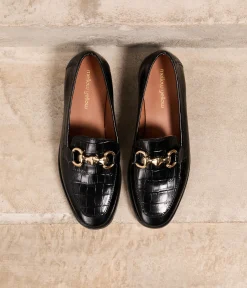 Femme Mellow Yellow Derbies, Mocassins-Mocassins cuir croco Colette