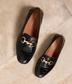 Femme Mellow Yellow Derbies, Mocassins-Mocassins cuir croco Colette