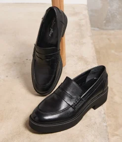 Femme Mellow Yellow Derbies, Mocassins-Mocassins cuir Tanya