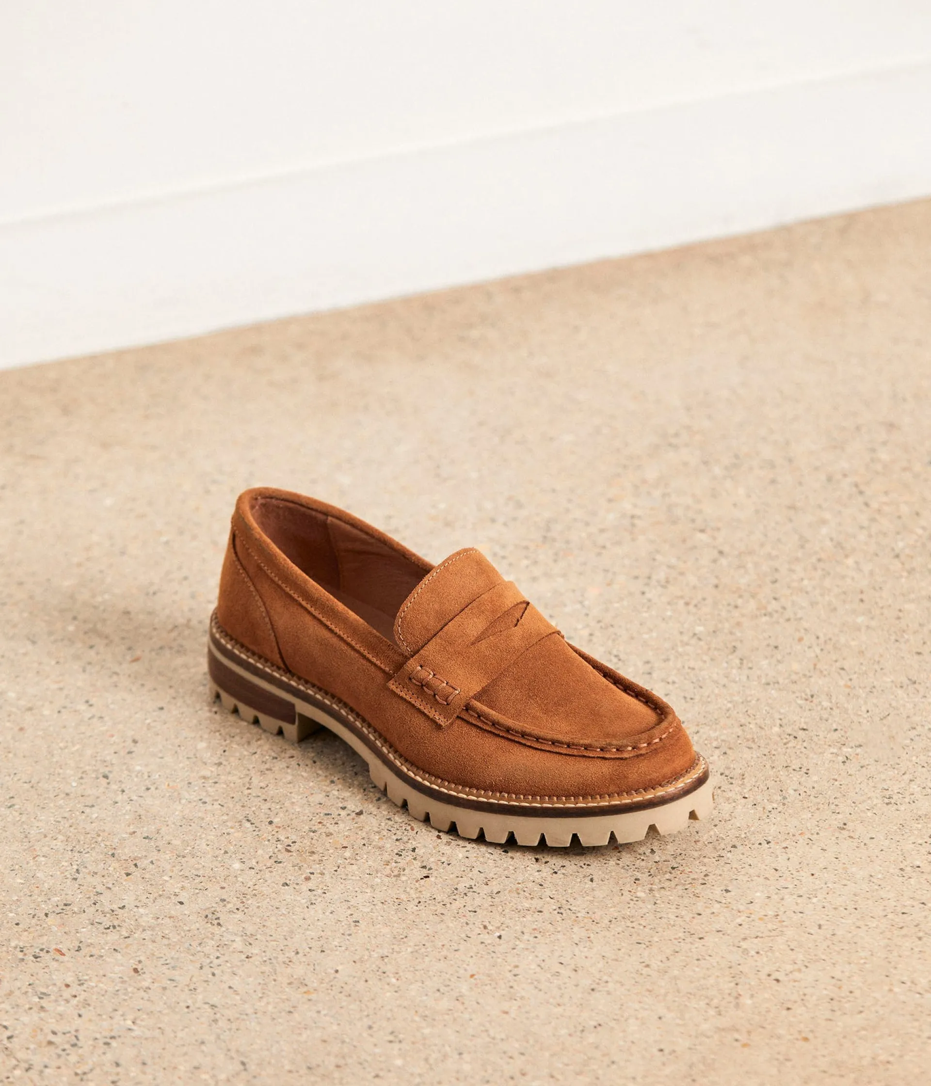 Femme Mellow Yellow Derbies, Mocassins-Mocassins cuir velours Cyndel