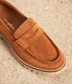 Femme Mellow Yellow Derbies, Mocassins-Mocassins cuir velours Cyndel