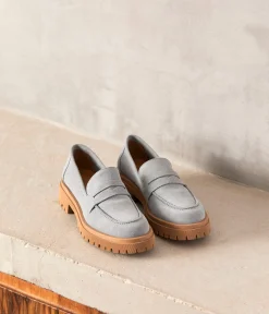 Femme Mellow Yellow Derbies, Mocassins-Mocassins cuir velours Pharell