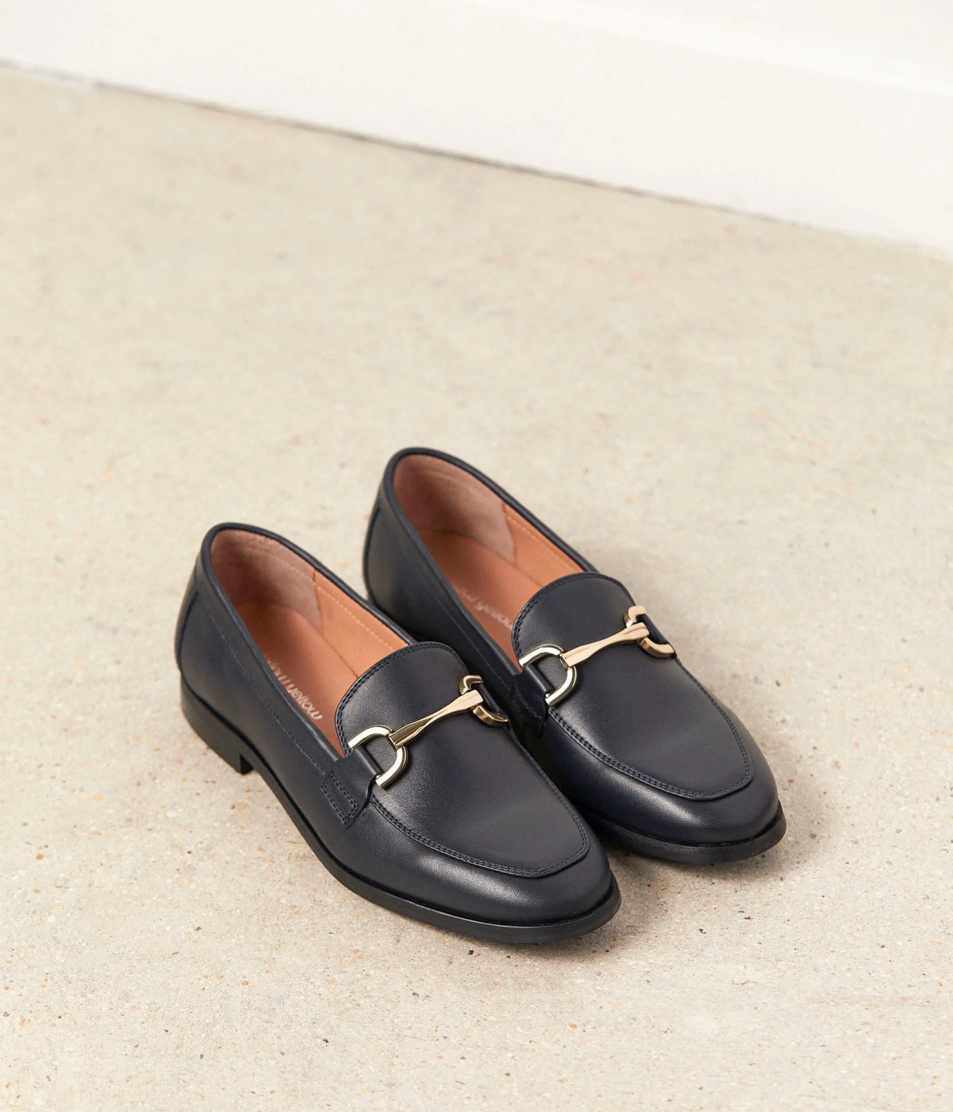 Femme Mellow Yellow Derbies, Mocassins-Mocassins en cuir Nelia