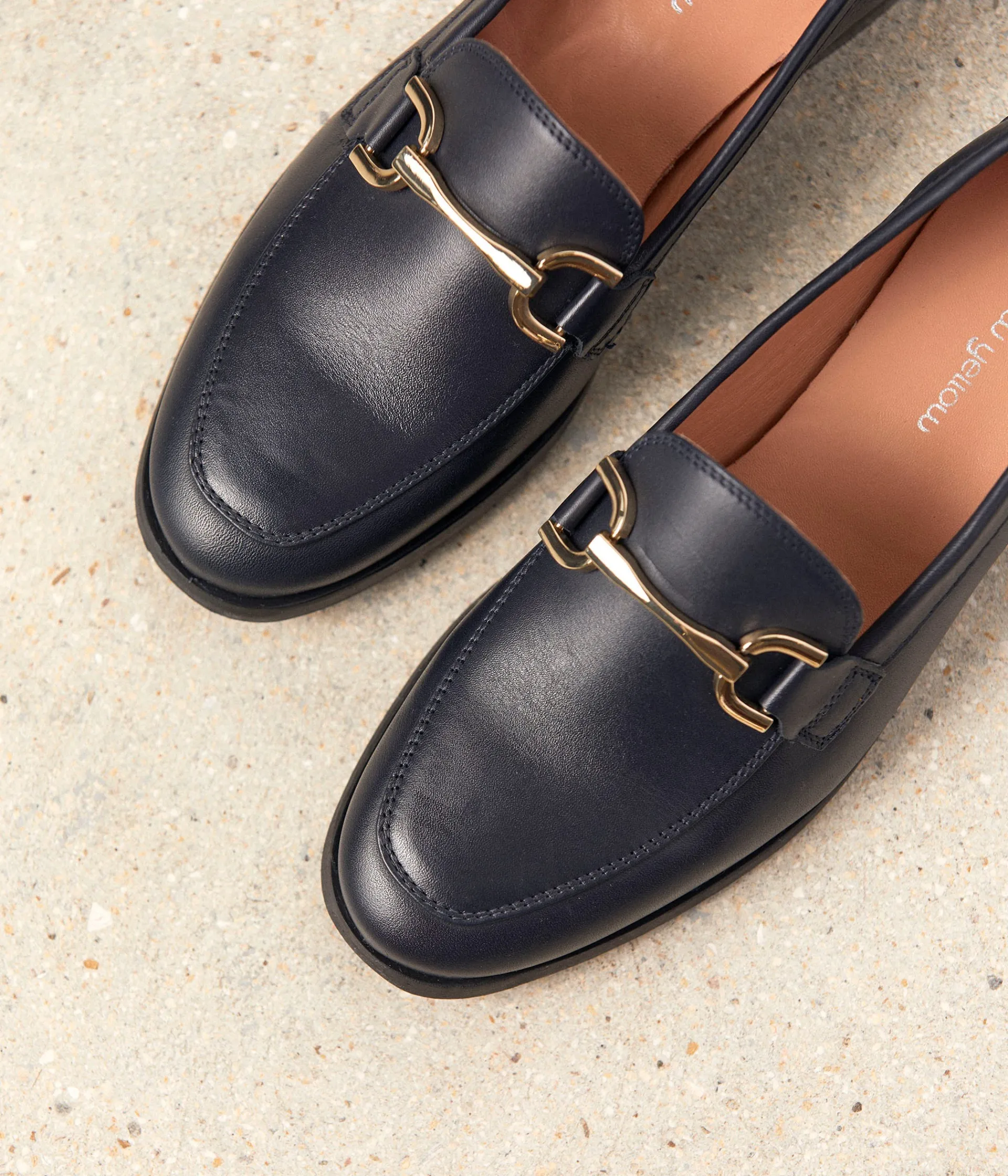 Femme Mellow Yellow Derbies, Mocassins-Mocassins en cuir Nelia