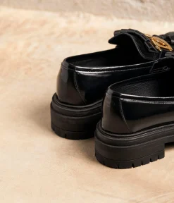 Femme Mellow Yellow Derbies, Mocassins-Mocassins noirs crantés Anelia