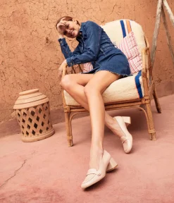 Femme Mellow Yellow Derbies, Mocassins-Mocassins rose poudré Anatole