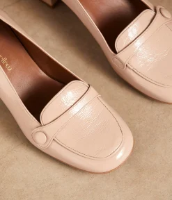 Femme Mellow Yellow Derbies, Mocassins-Mocassins rose poudré Anatole