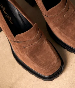 Femme Mellow Yellow Derbies, Mocassins-Mocassins velours Anessa