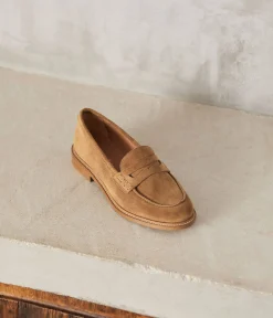 Femme Mellow Yellow Derbies, Mocassins-Mocassins velours camel Angella