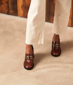 Femme Mellow Yellow Derbies, Mocassins-Mocassins verni marron Ariane