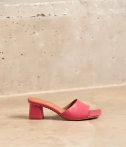 Femme Mellow Yellow Mules-Mules cuir rose Lana