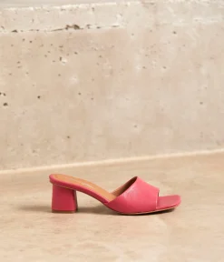 Femme Mellow Yellow Mules-Mules cuir rose Lana