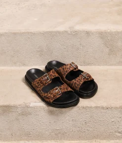 Femme Mellow Yellow Sandales-Mules léopard Tino