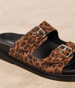 Femme Mellow Yellow Sandales-Mules léopard Tino