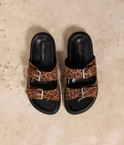 Femme Mellow Yellow Sandales-Mules léopard Tino