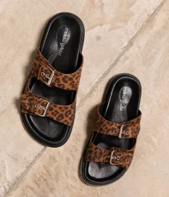 Femme Mellow Yellow Sandales-Mules léopard Tino