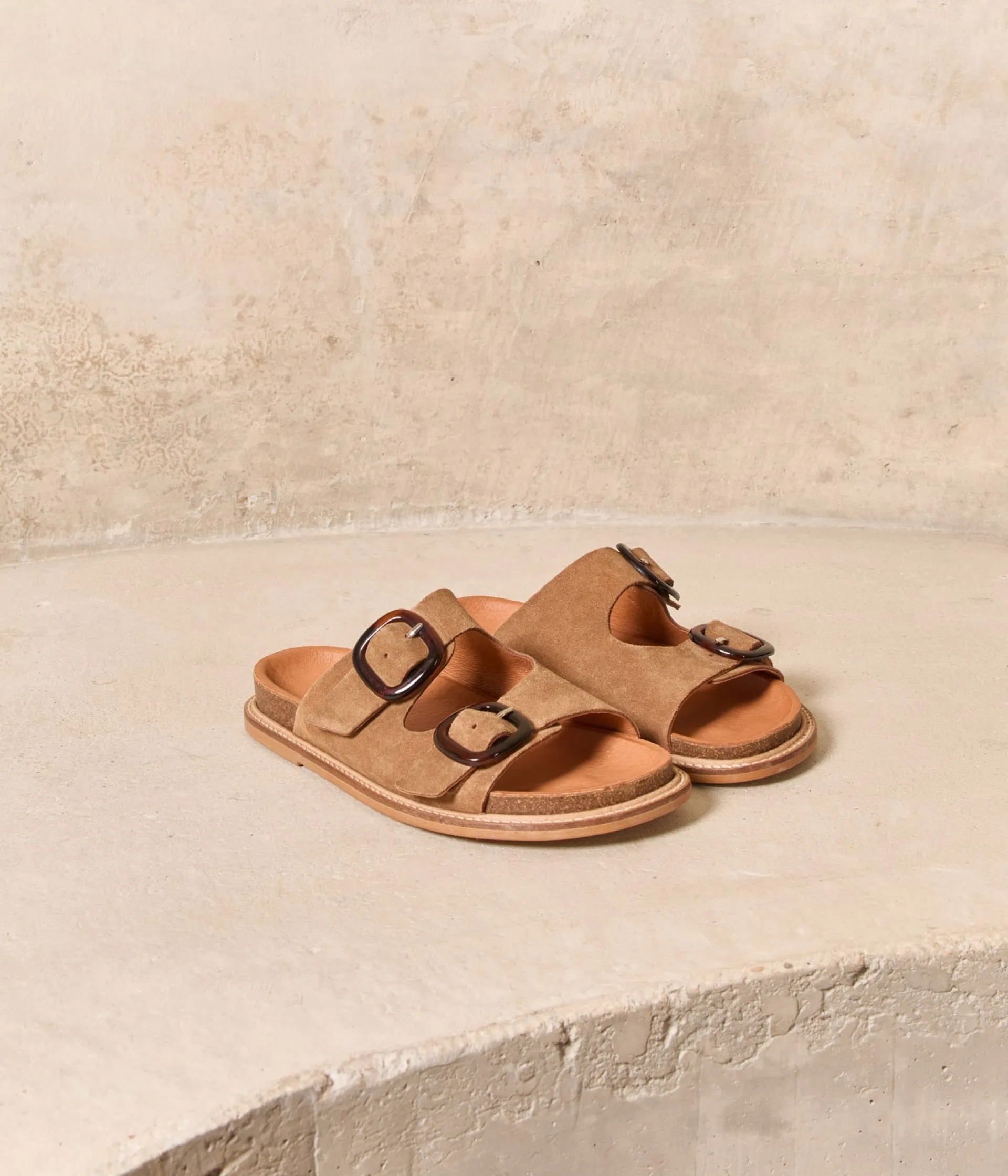 Femme Mellow Yellow Sandales-Mules velours beige Jade