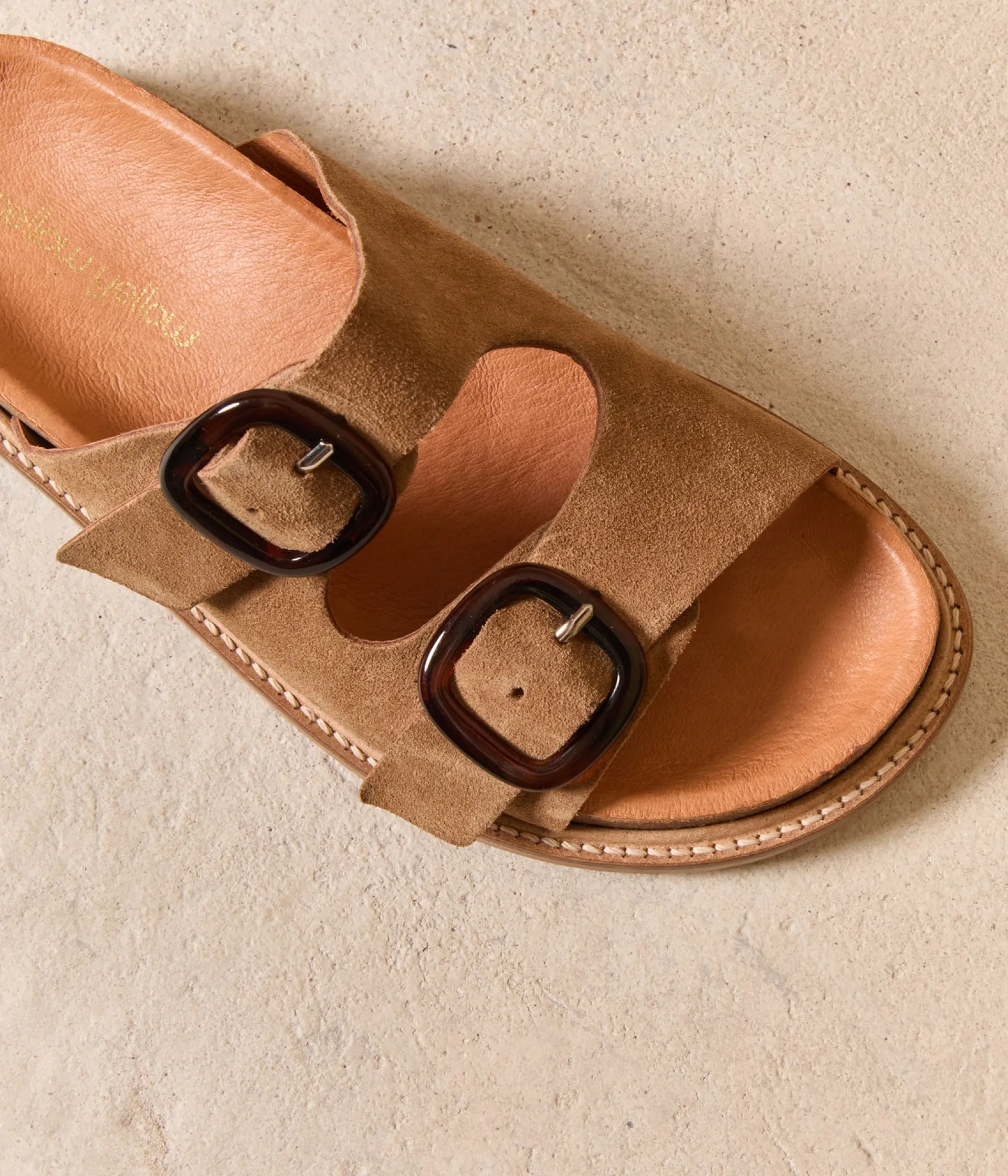 Femme Mellow Yellow Sandales-Mules velours beige Jade