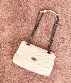 Mellow Yellow Sacs, Pochettes-Sac écru matelassé Amy