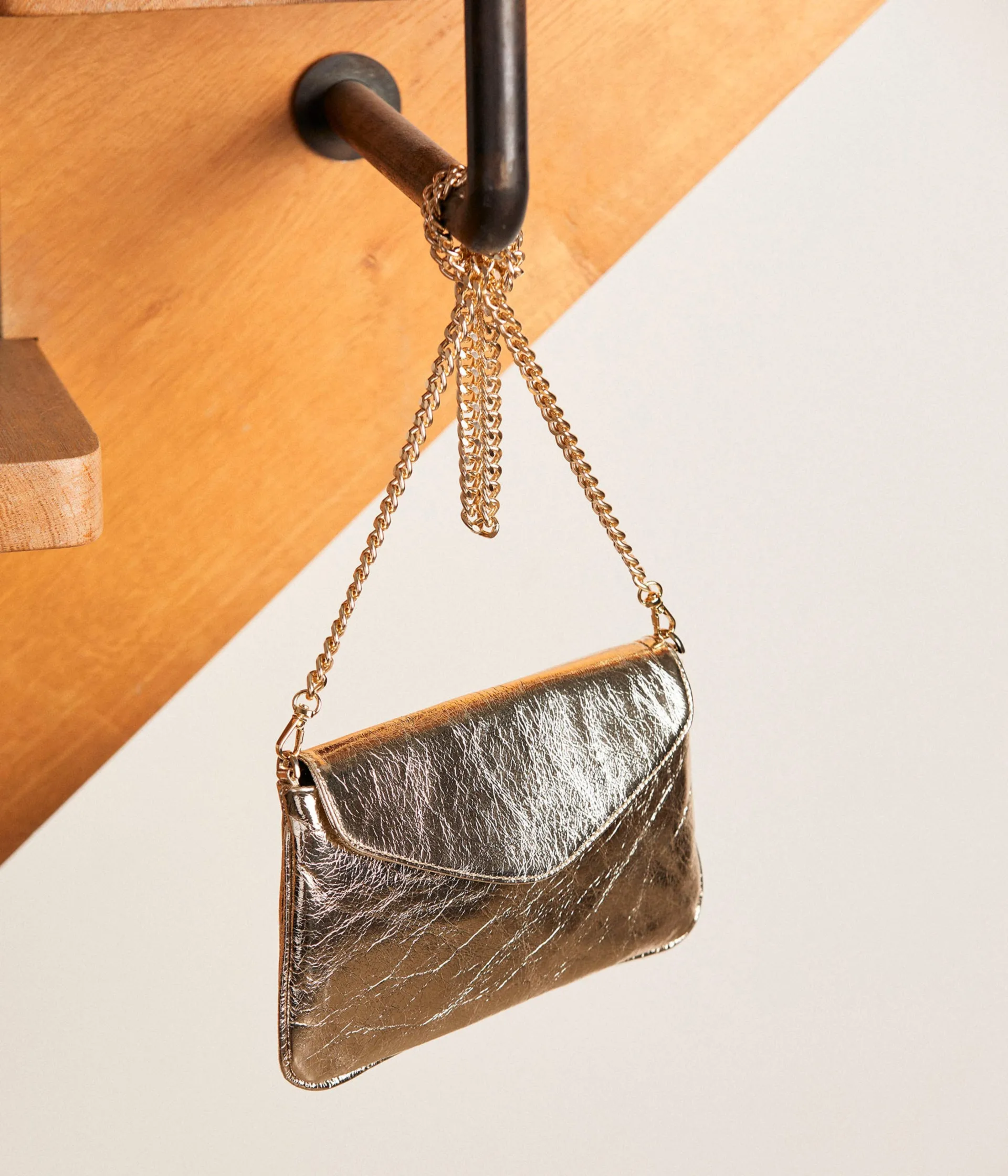 Mellow Yellow Sacs, Pochettes-Sac cuir froissé Martine