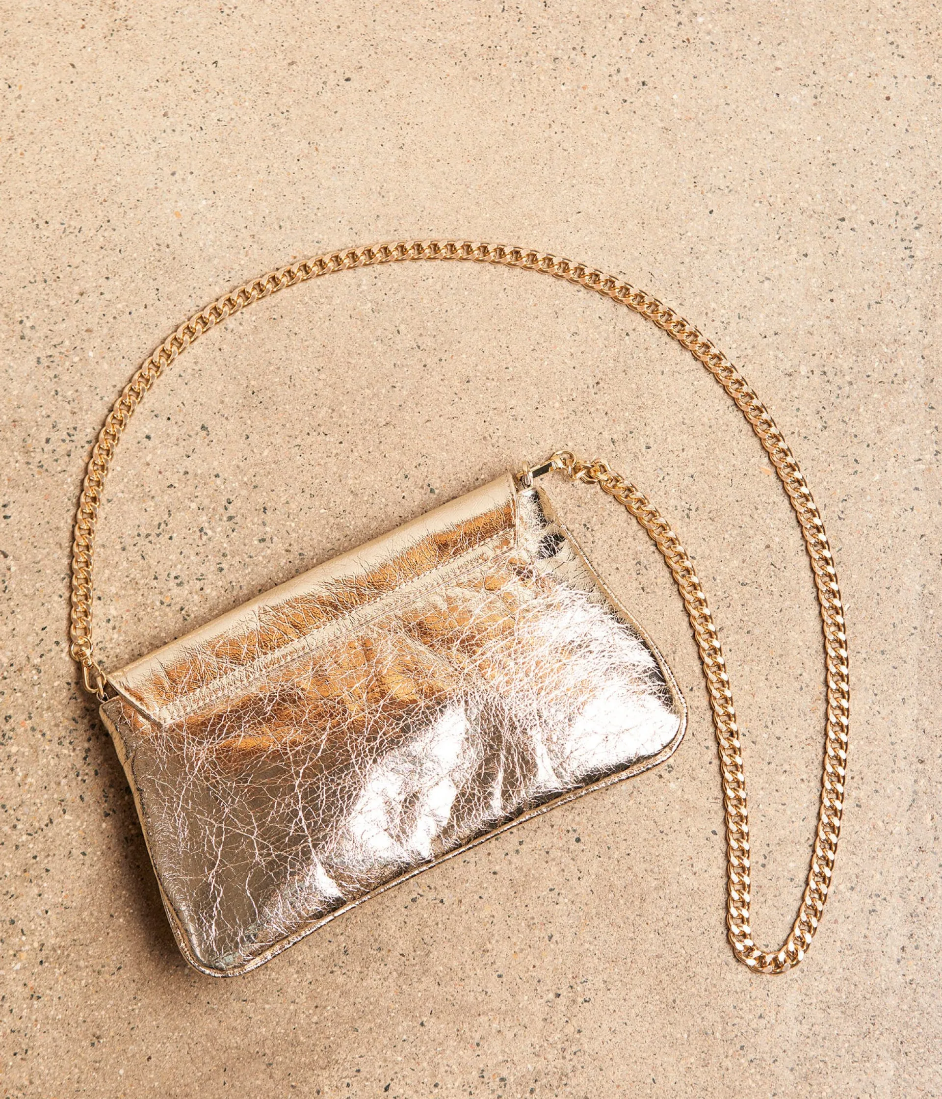 Mellow Yellow Sacs, Pochettes-Sac cuir froissé Martine