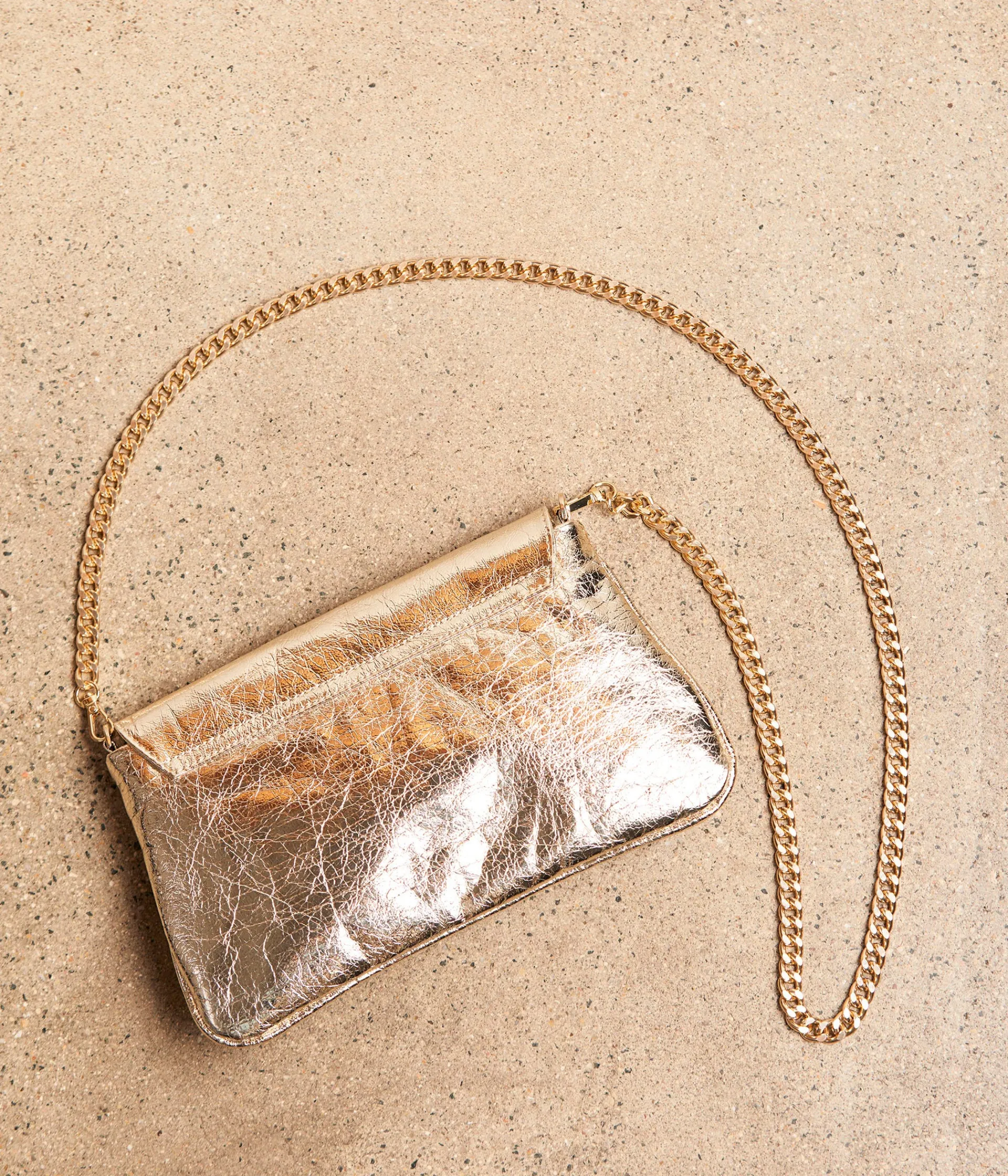 Mellow Yellow Sacs, Pochettes-Sac cuir froissé Martine