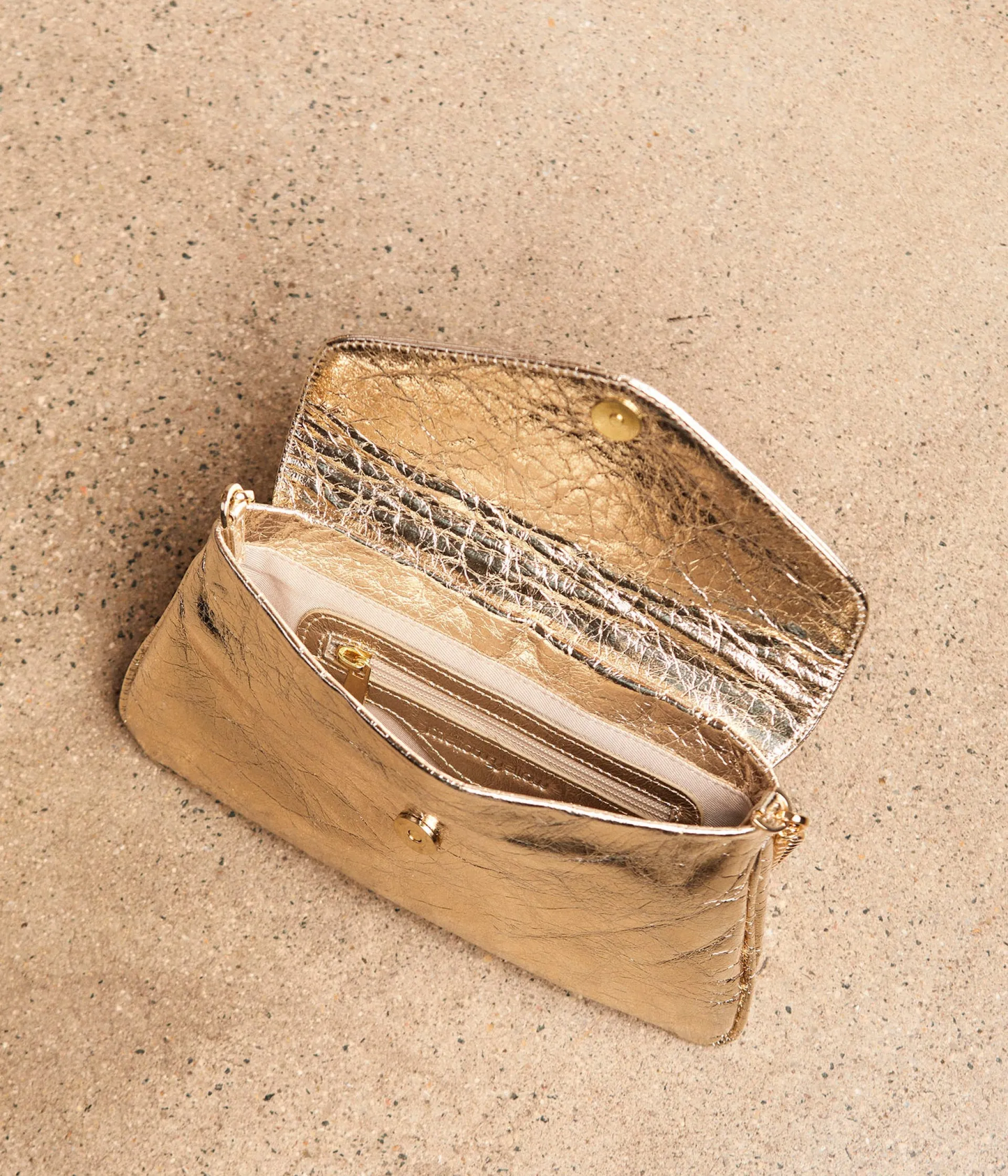 Mellow Yellow Sacs, Pochettes-Sac cuir froissé Martine