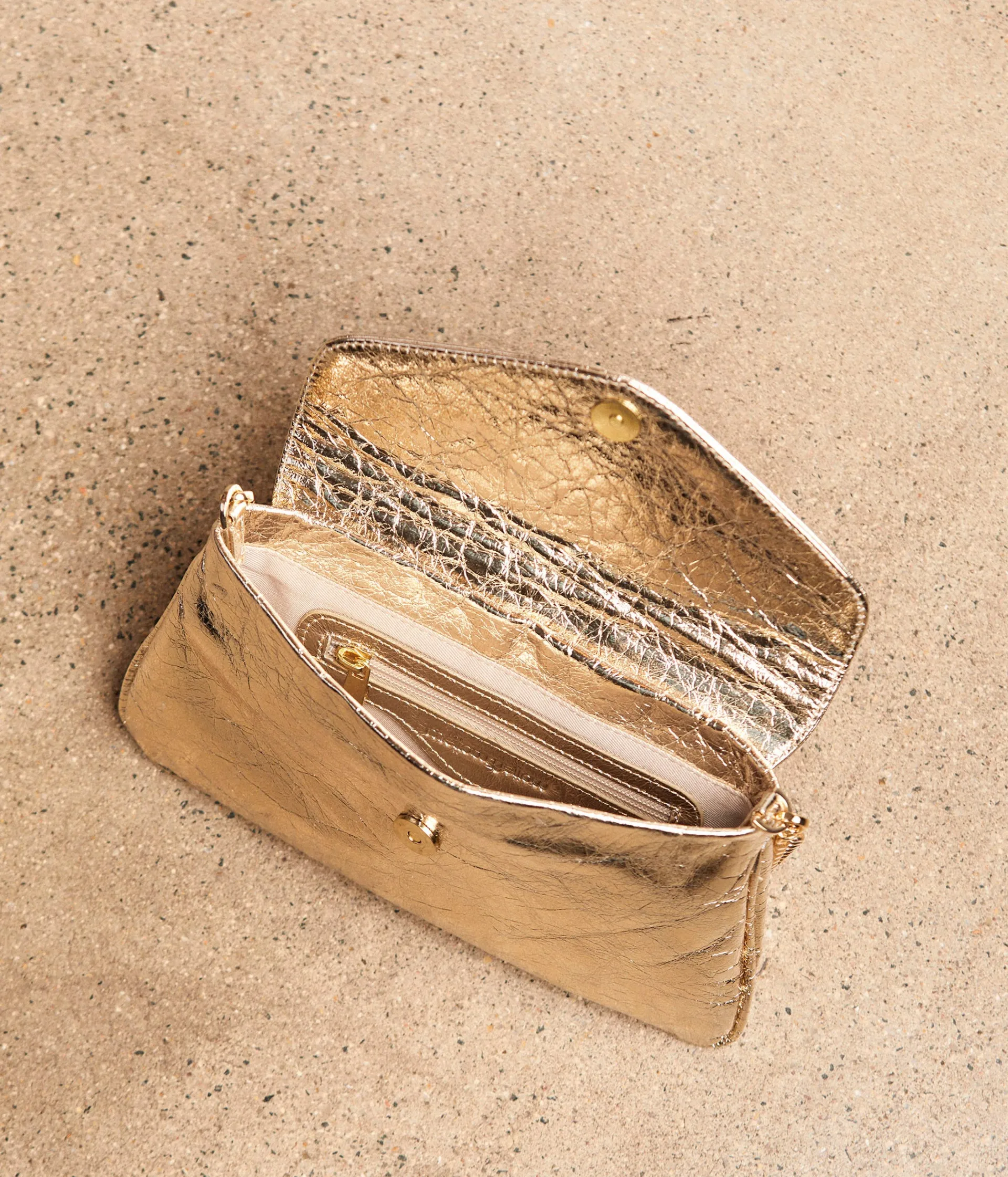 Mellow Yellow Sacs, Pochettes-Sac cuir froissé Martine