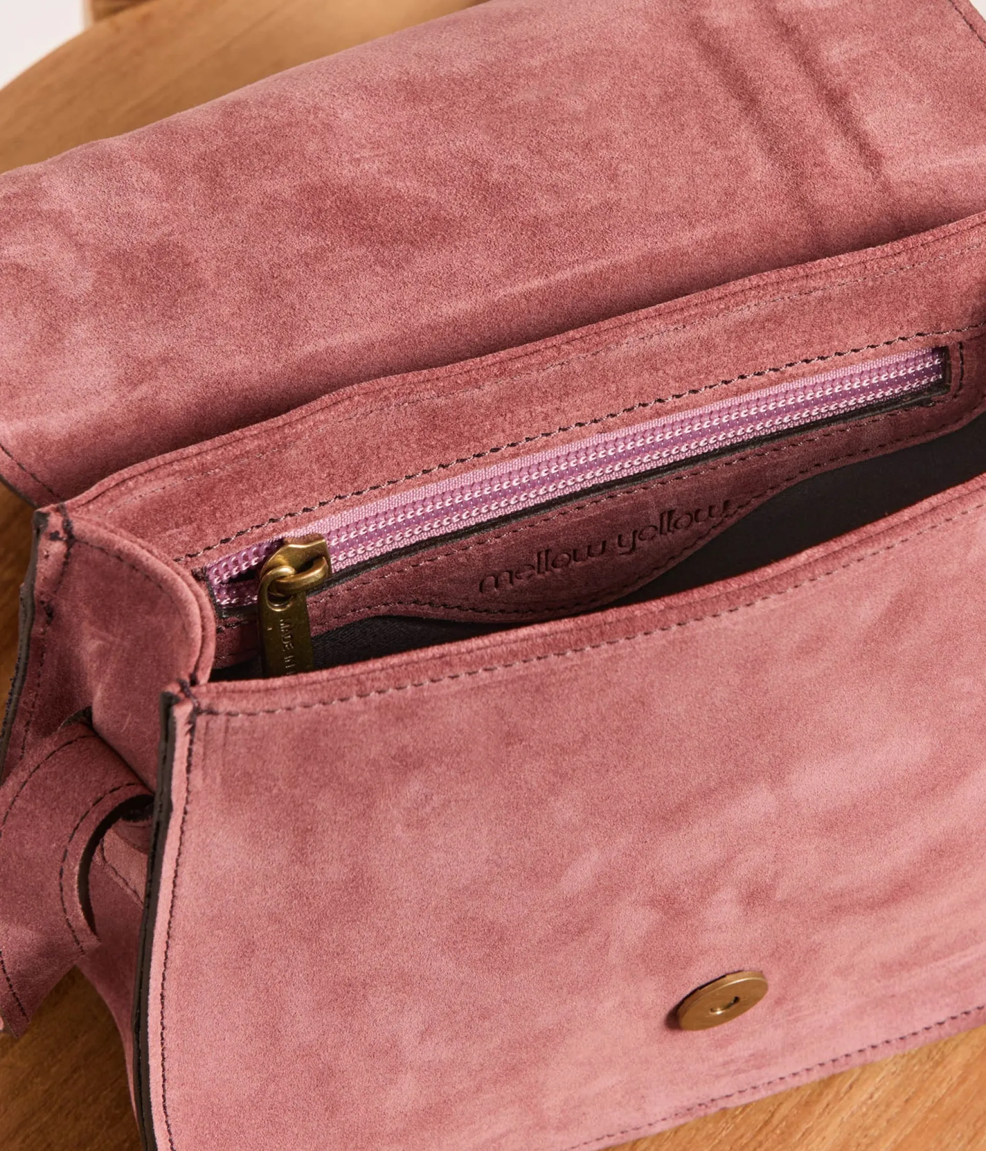 Mellow Yellow Sacs, Pochettes-Sac velours rose Sybilla