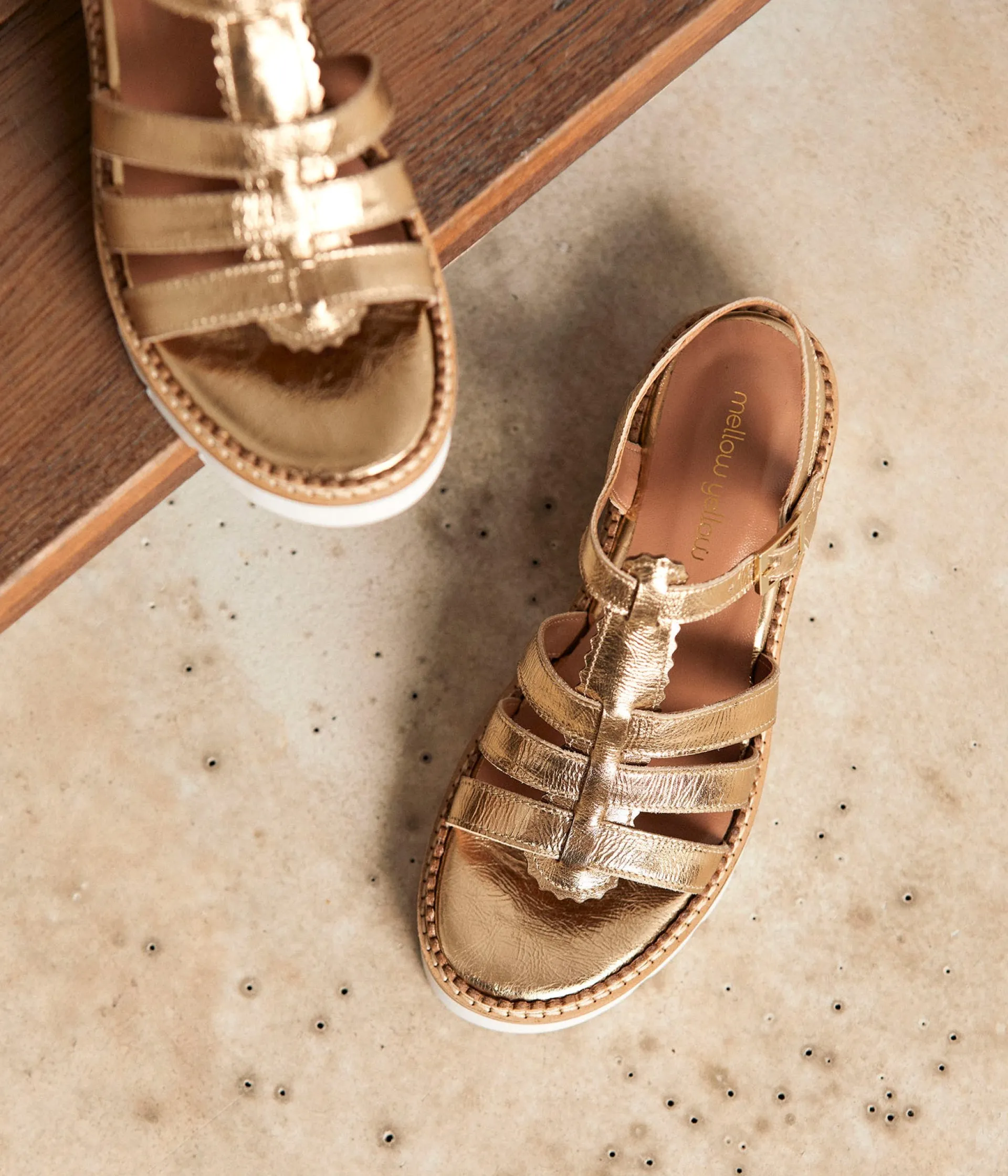 Femme Mellow Yellow Sandales-Sandale cuir dé Isidole