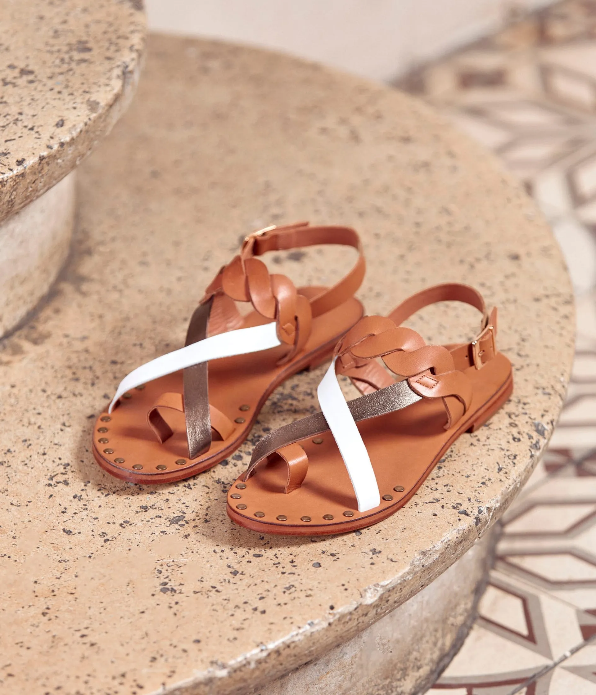 Femme Mellow Yellow Sandales-Sandales bicolores Eryn