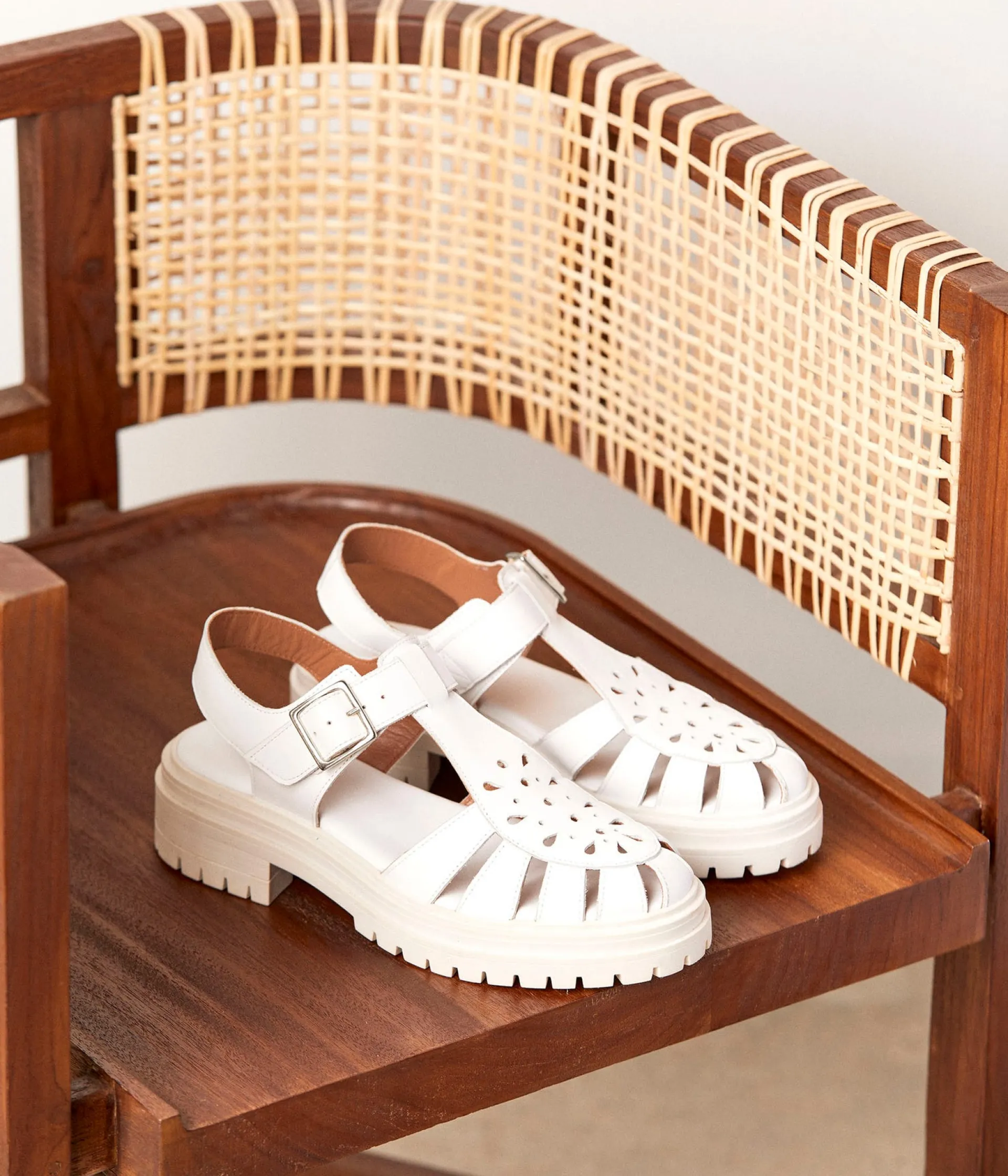 Femme Mellow Yellow Sandales-Sandales blanches Lison