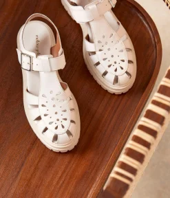 Femme Mellow Yellow Sandales-Sandales blanches Lison