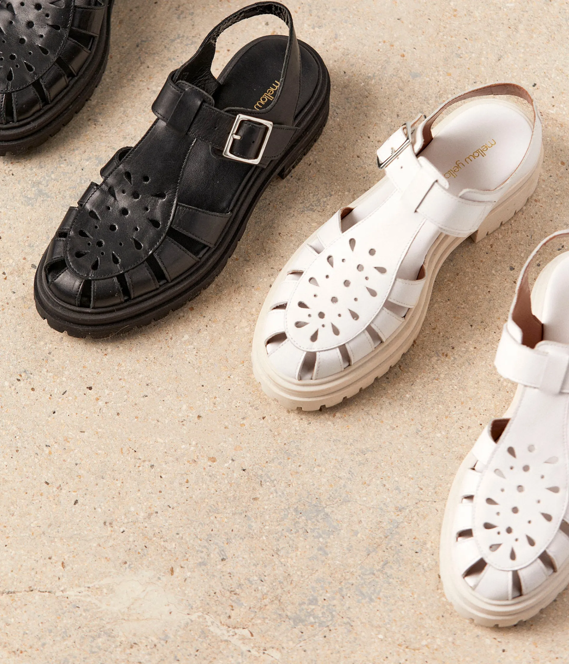 Femme Mellow Yellow Sandales-Sandales blanches Lison