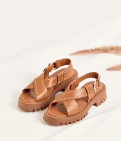 Femme Mellow Yellow Sandales-Sandales Brune