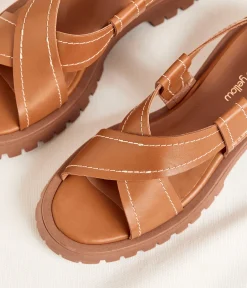 Femme Mellow Yellow Sandales-Sandales Brune