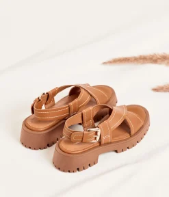 Femme Mellow Yellow Sandales-Sandales Brune