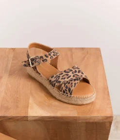 Femme Mellow Yellow Espadrilles-Sandales corde léopard Pio