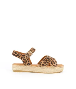 Femme Mellow Yellow Espadrilles-Sandales corde léopard Pio
