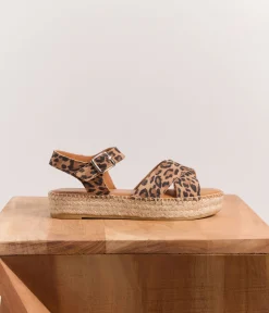 Femme Mellow Yellow Espadrilles-Sandales corde léopard Pio