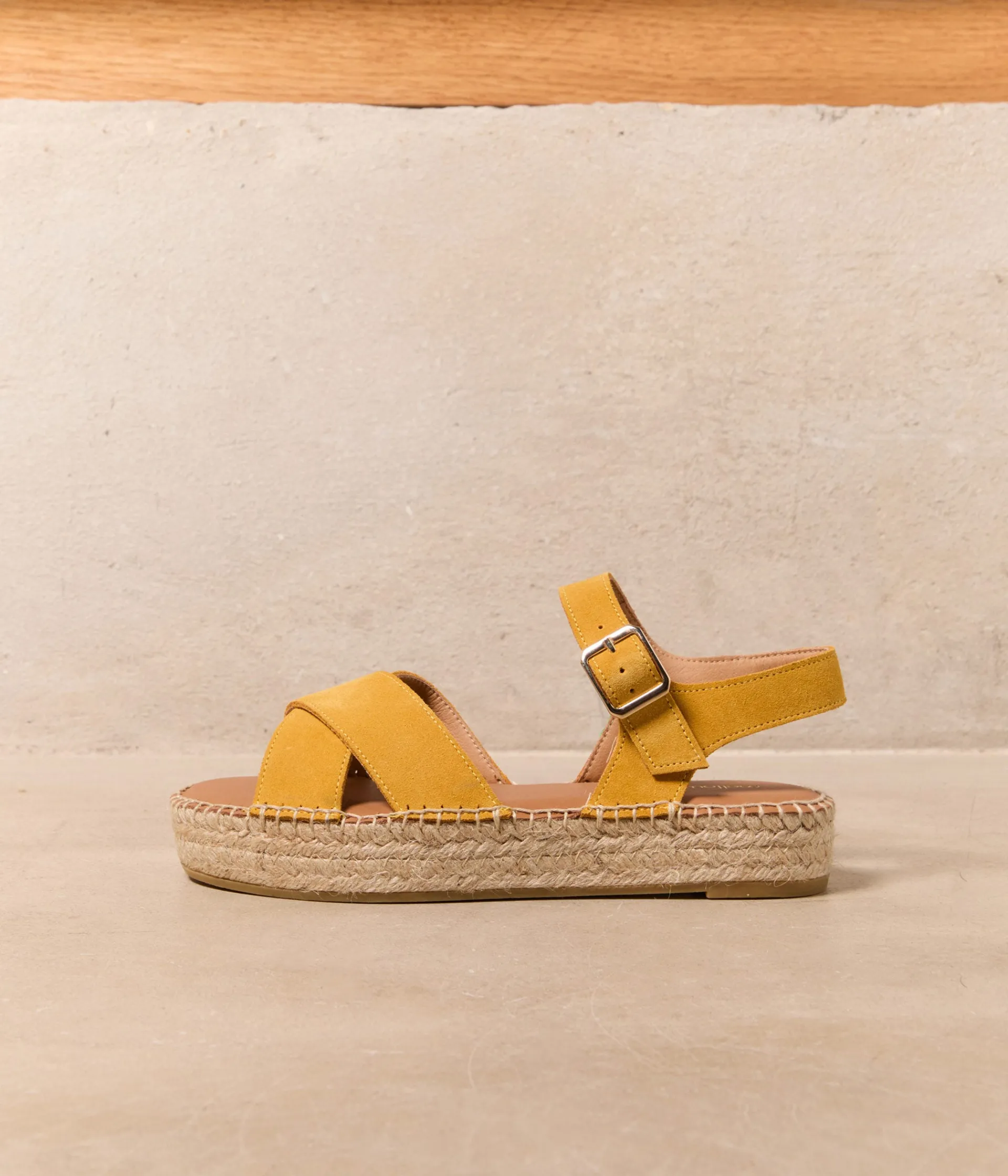 Femme Mellow Yellow Espadrilles-Sandales corde ocre Pio