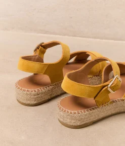 Femme Mellow Yellow Espadrilles-Sandales corde ocre Pio