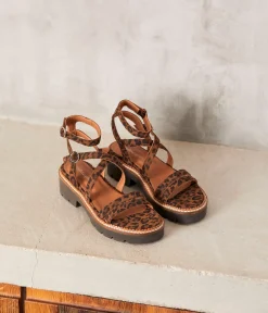 Femme Mellow Yellow Sandales, Mules-Sandales crantées léopard Inès