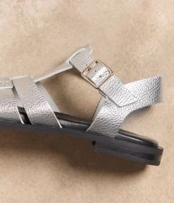 Femme Mellow Yellow Sandales-Sandales cuir argent Isadora