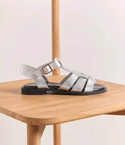 Femme Mellow Yellow Sandales-Sandales cuir argent Isadora