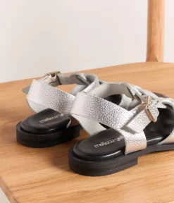 Femme Mellow Yellow Sandales-Sandales cuir argent Isadora