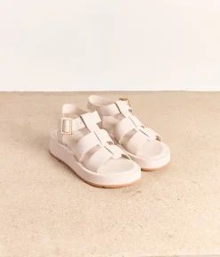 Femme Mellow Yellow Sandales, Mules-Sandales cuir écru Billie