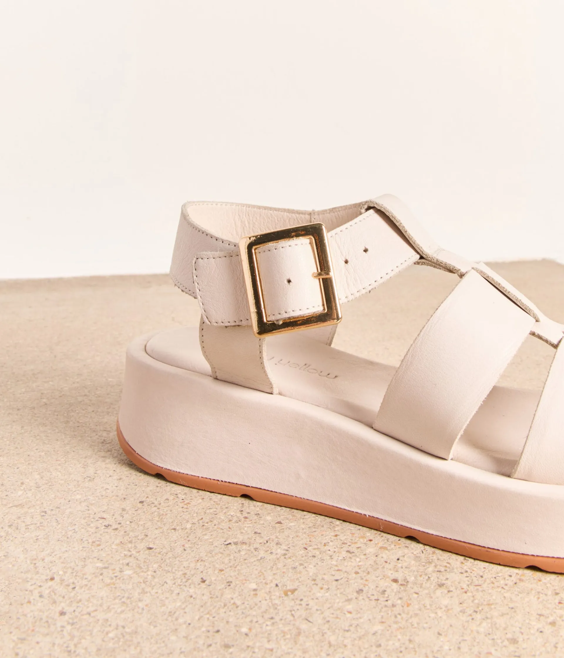 Femme Mellow Yellow Sandales, Mules-Sandales cuir écru Billie