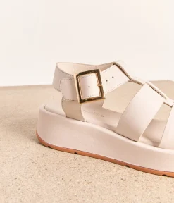 Femme Mellow Yellow Sandales, Mules-Sandales cuir écru Billie